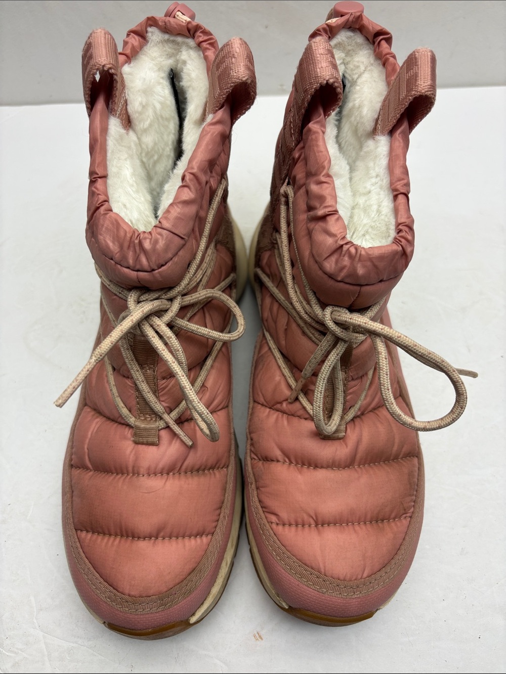 The North Face Pink Quilted Winter Boots - Cozy Puffer Style, SZ 9, box 69 - Picture 9 of 9